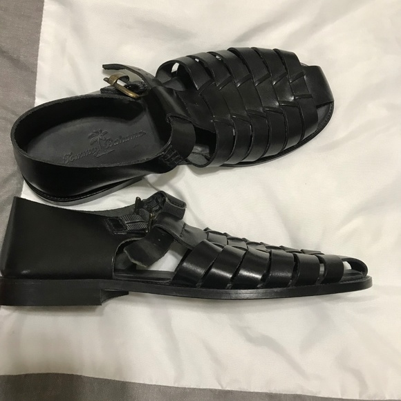 NWOT Tommy Bahama Men's Size 9 Sandals Black Lucca - Picture 4 of 8